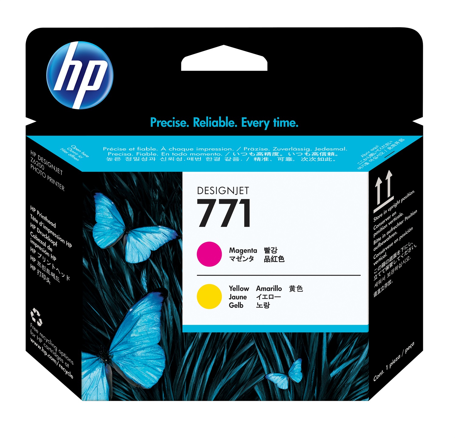 HP Testina di Stampa Originale 771 Magenta/Giallo CE018A - Compatibile con DesignJet Z6200 e Z6600