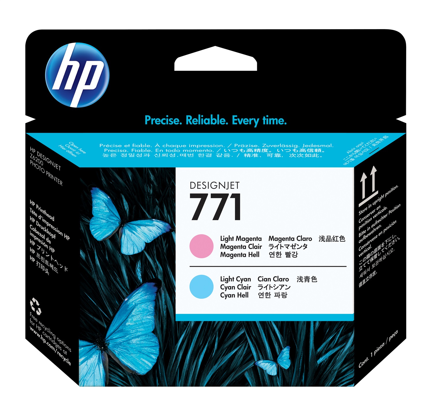 HP 771 Testina di Stampa Ad Inchiostro CE019A - Magenta Chiaro e Ciano Chiaro per DesignJet Z6200