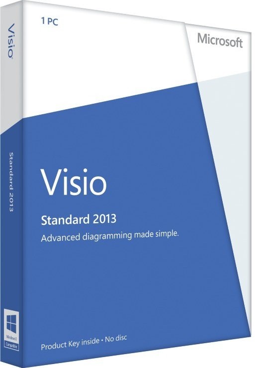 Microsoft Visio Professional 2013 - Software per Creazione di Diagrammi Complessi, x32/x64, 1 Utente, Tedesco
