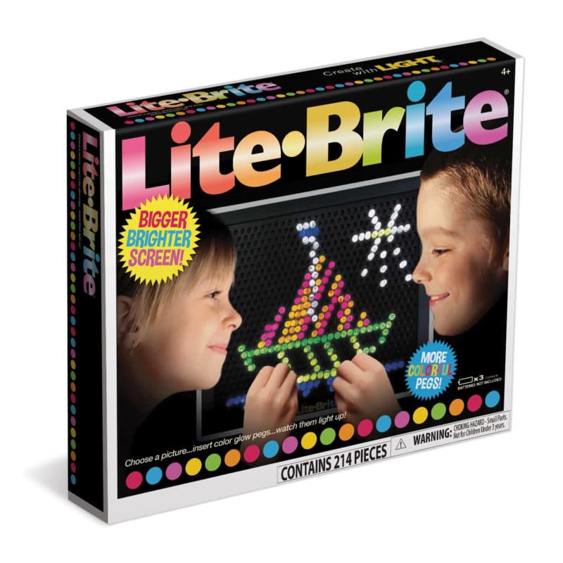 Basic Fun 2215 Lite-Brite Ultimate Classic - Tavolo da Disegno Luminoso a LED con Colori e Effetto Neon per Bambini a Partire da 3 Anni