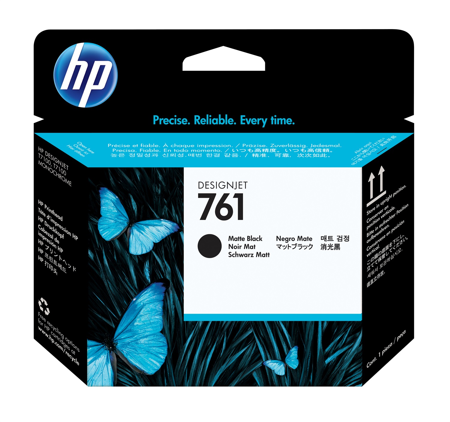 HP Testina di Stampa Nero Opaco CH648A per DesignJet 761 - Compatibile con T7100 e T7200, 775 Pagine