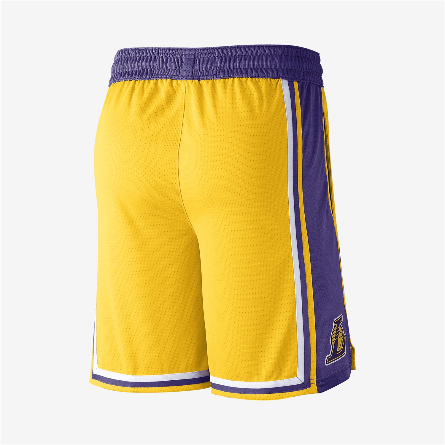 Nike Shorts Los Angeles Lakers Icon Edition Swingman Uomo - Giallo, Mesh Traspirante, Taglie S-XXL