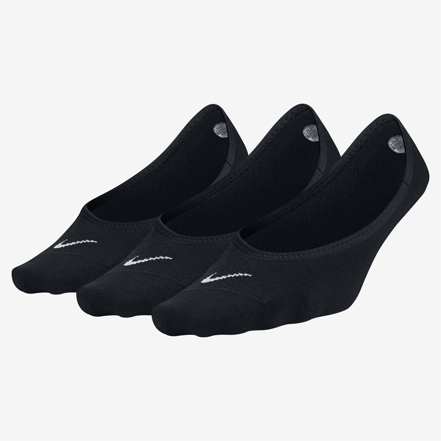 Nike Lightweight Footi Calzini Donna 3 Paia - Nero/ Bianco, Taglie 34-38/S e 38-42/M, Traspiranti e Confortevoli