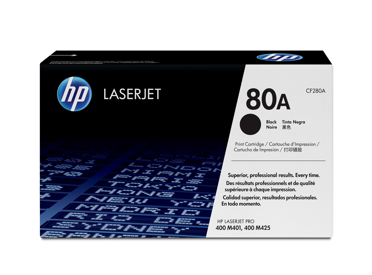 HP Cartuccia Toner originale nero LaserJet 80A - CF280A, 2560 pagine, compatibile con LaserJet Pro 400