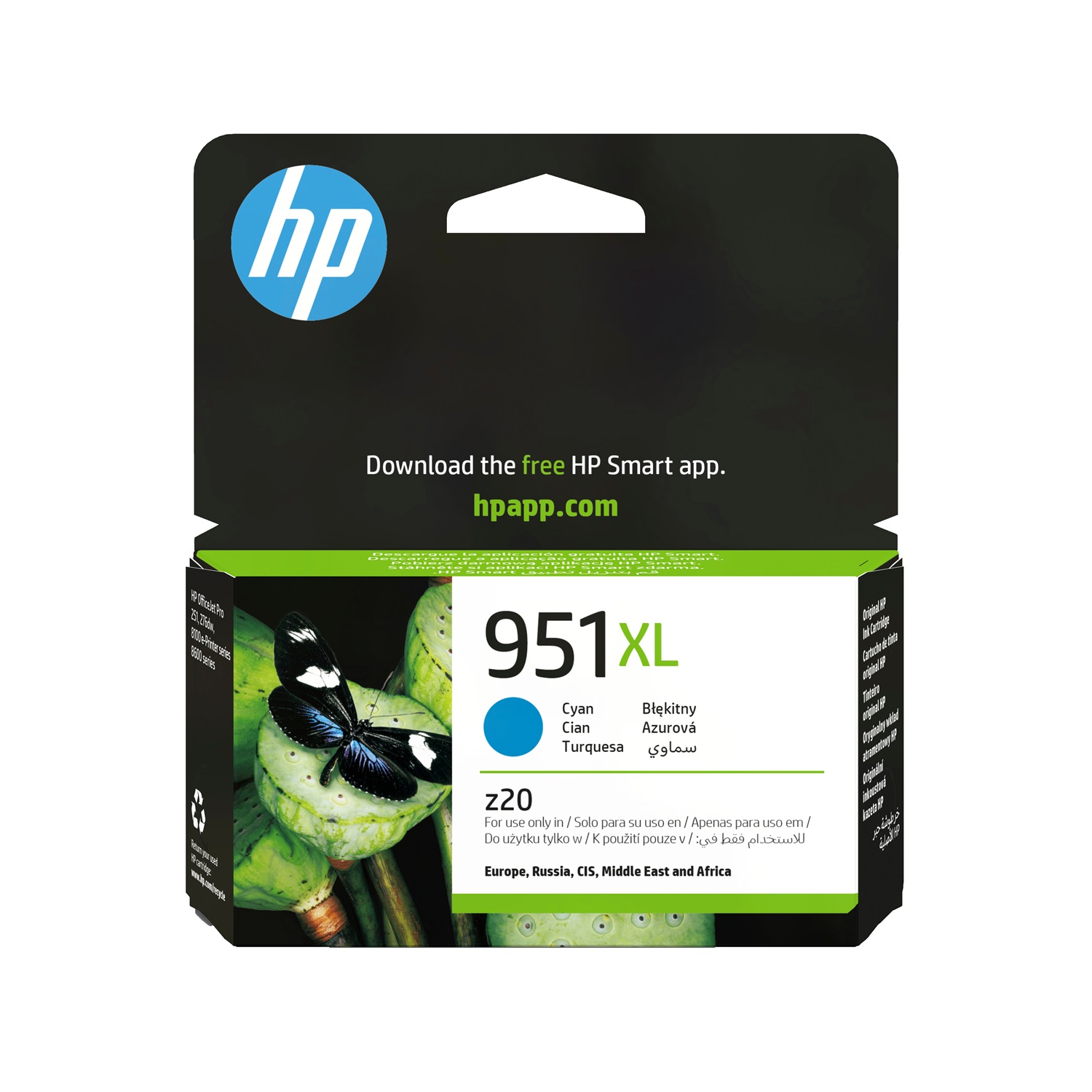 HP Cartuccia originale inchiostro ciano ad alta capacità 951XL - CN046AE, 24 ml, 1500 pagine, Inchiostro a base di pigmento