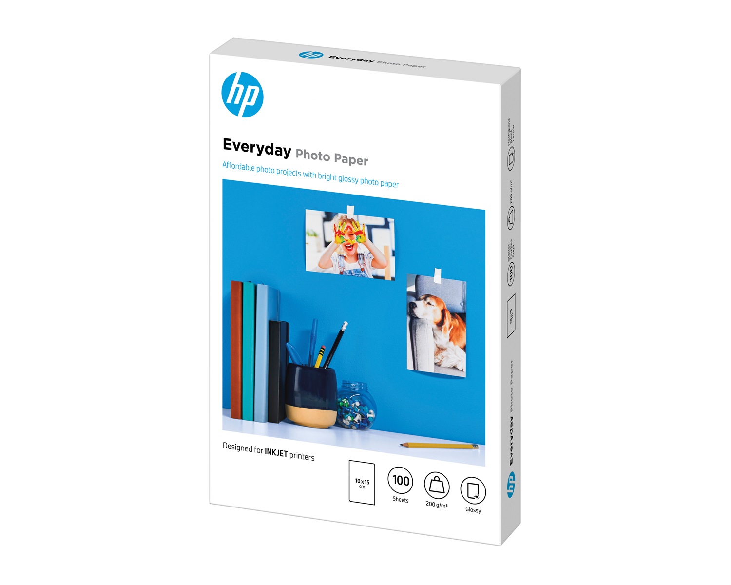 HP Carta fotografica Everyday, lucida, 200 g/m², 10 x 15 cm (101 x 152 mm), 100 fogli