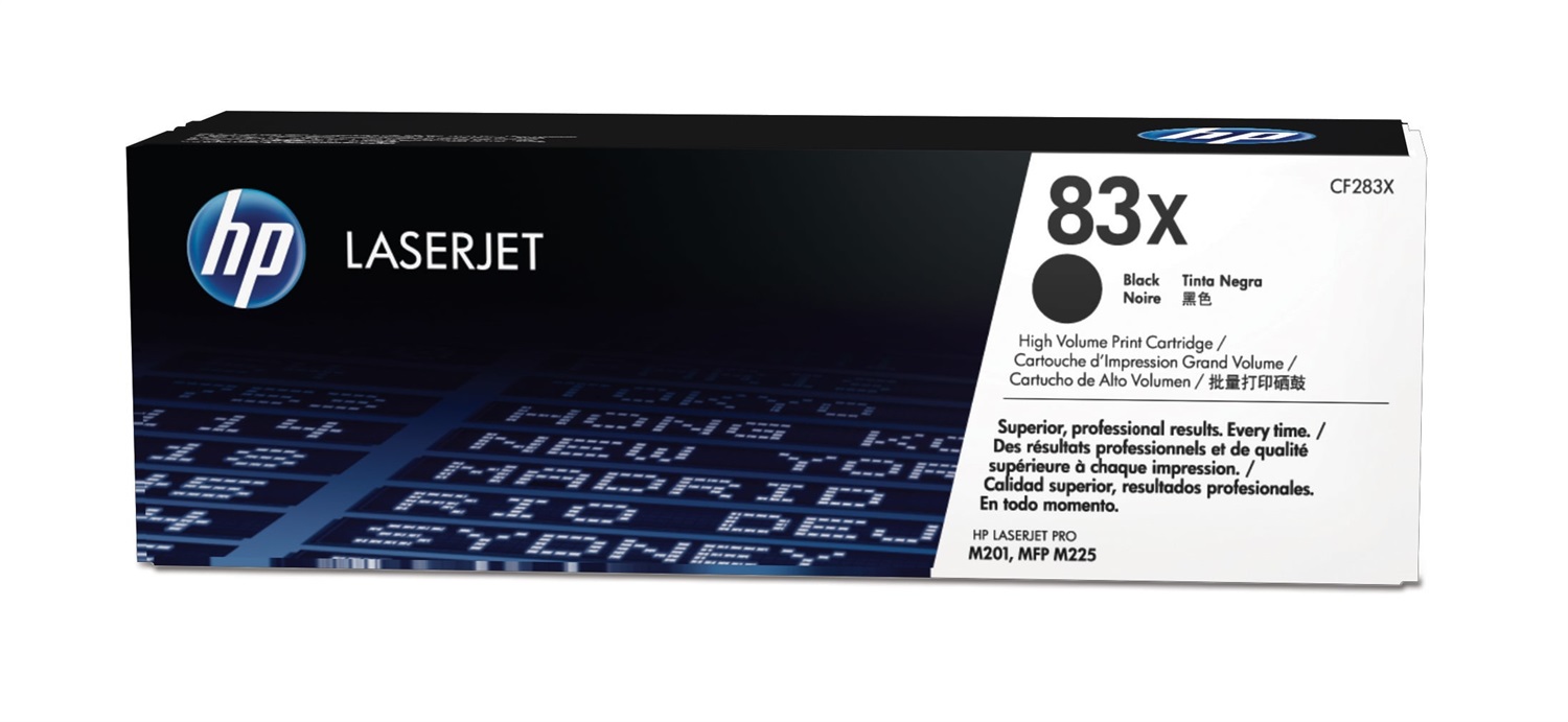 HP Cartuccia Toner Originale Alta Capacità CF283X Nero - LaserJet 83X, Fino a 2200 Pagine, Compatibile con M201dw, M201n, MFP M225dn, MFP M225dw