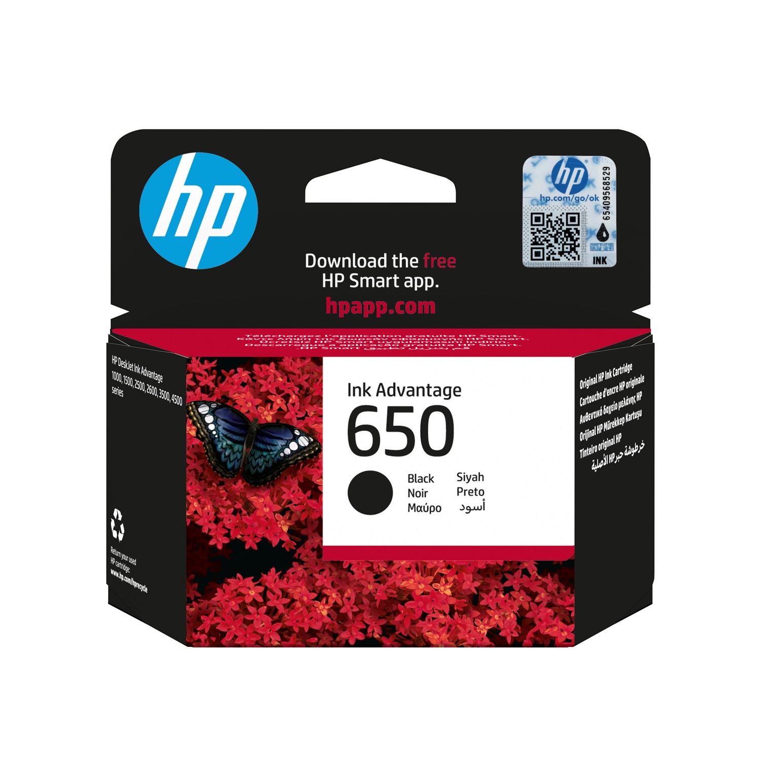 HP 650 Cartuccia d'Inchiostro Originale Nero CZ101AE - Resa Fino a 360 Pagine