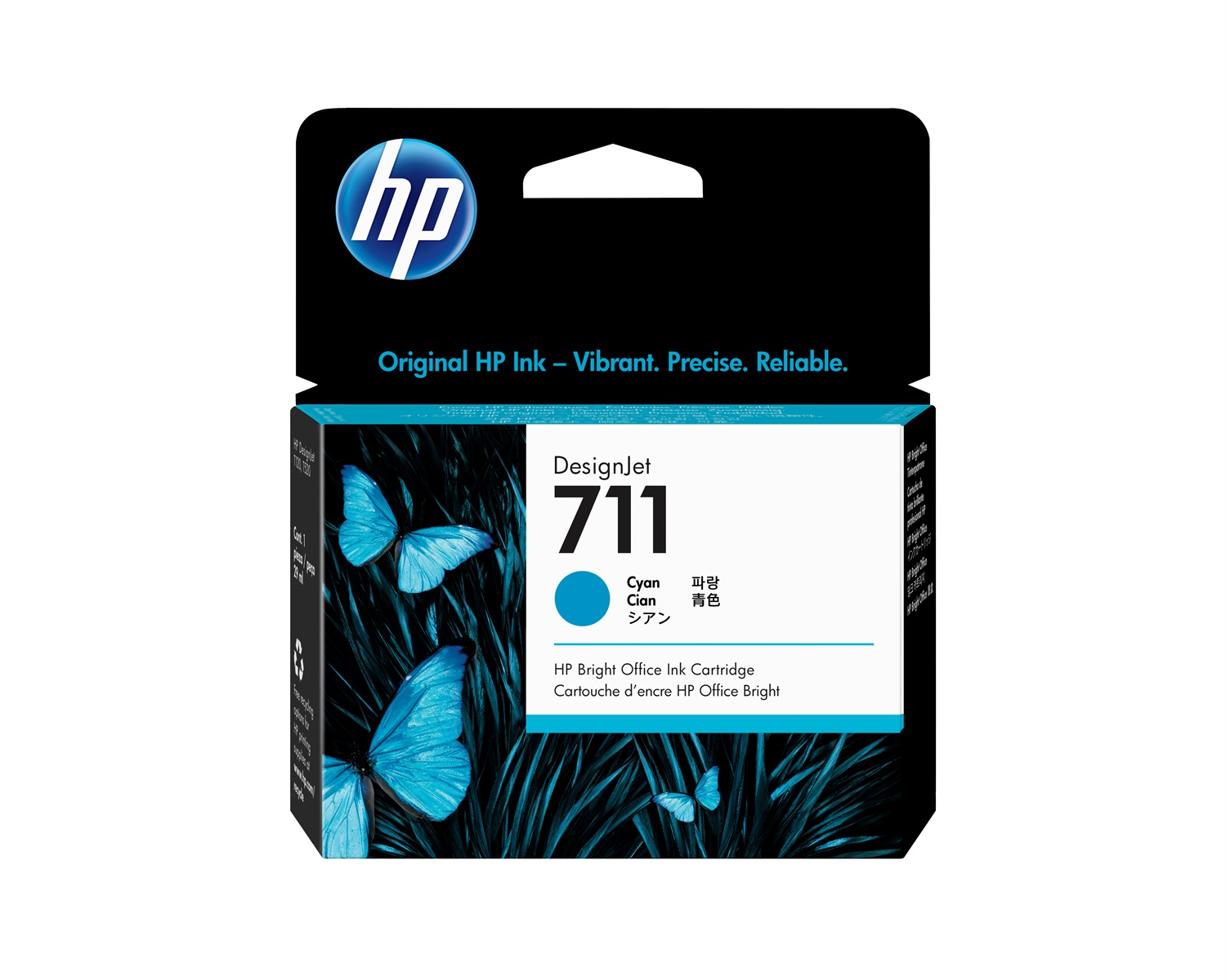 HP Cartuccia d'inchiostro Ciano CZ130A 711 - 29 ml, Compatibile con DesignJet T120/T520/T125/T130/T525/T530, Inchiostro a base di pigmento