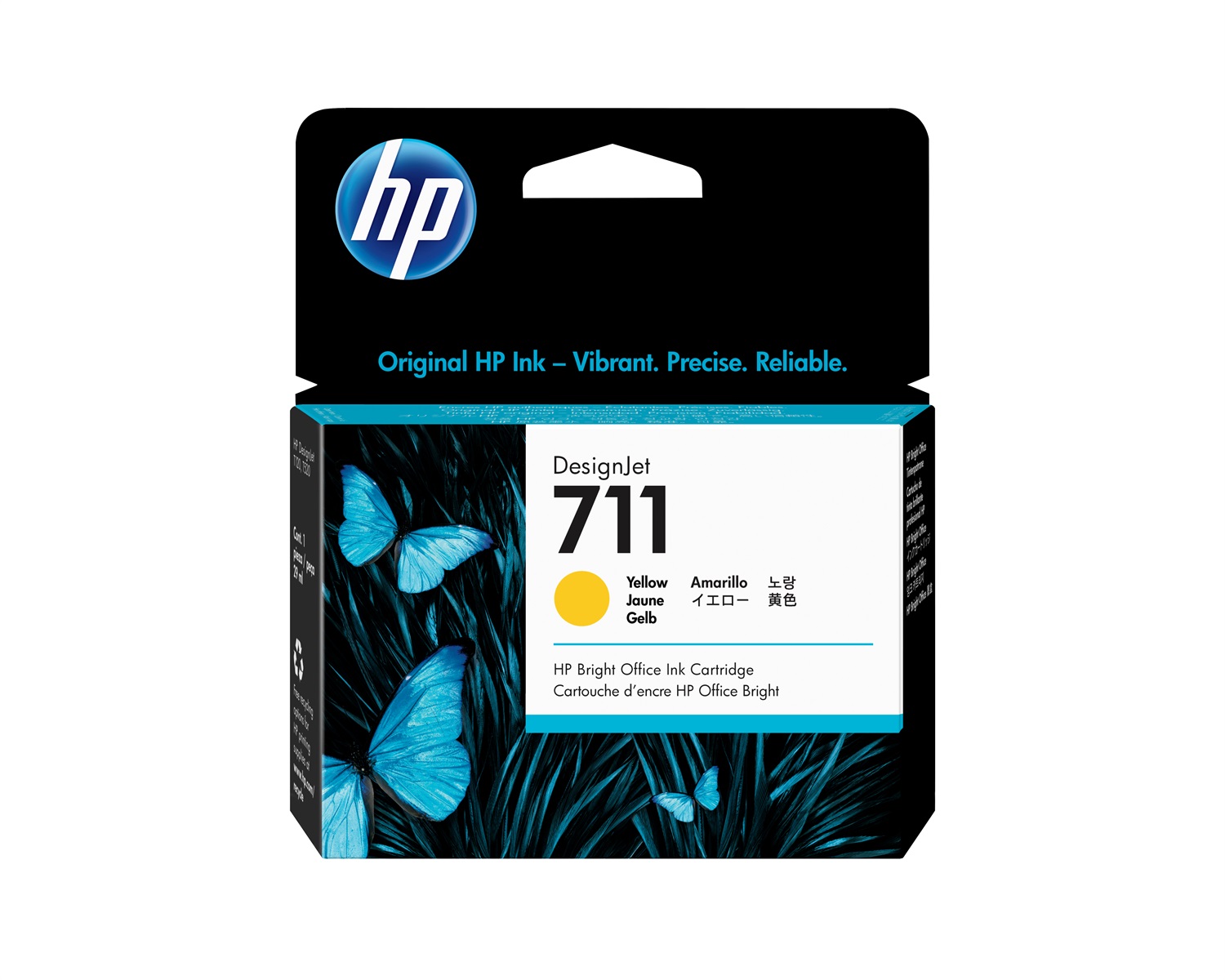 HP Cartuccia d'inchiostro Giallo 711, 29 ml - Compatibile con DesignJet T120, T520, T125, T130, T525, T530