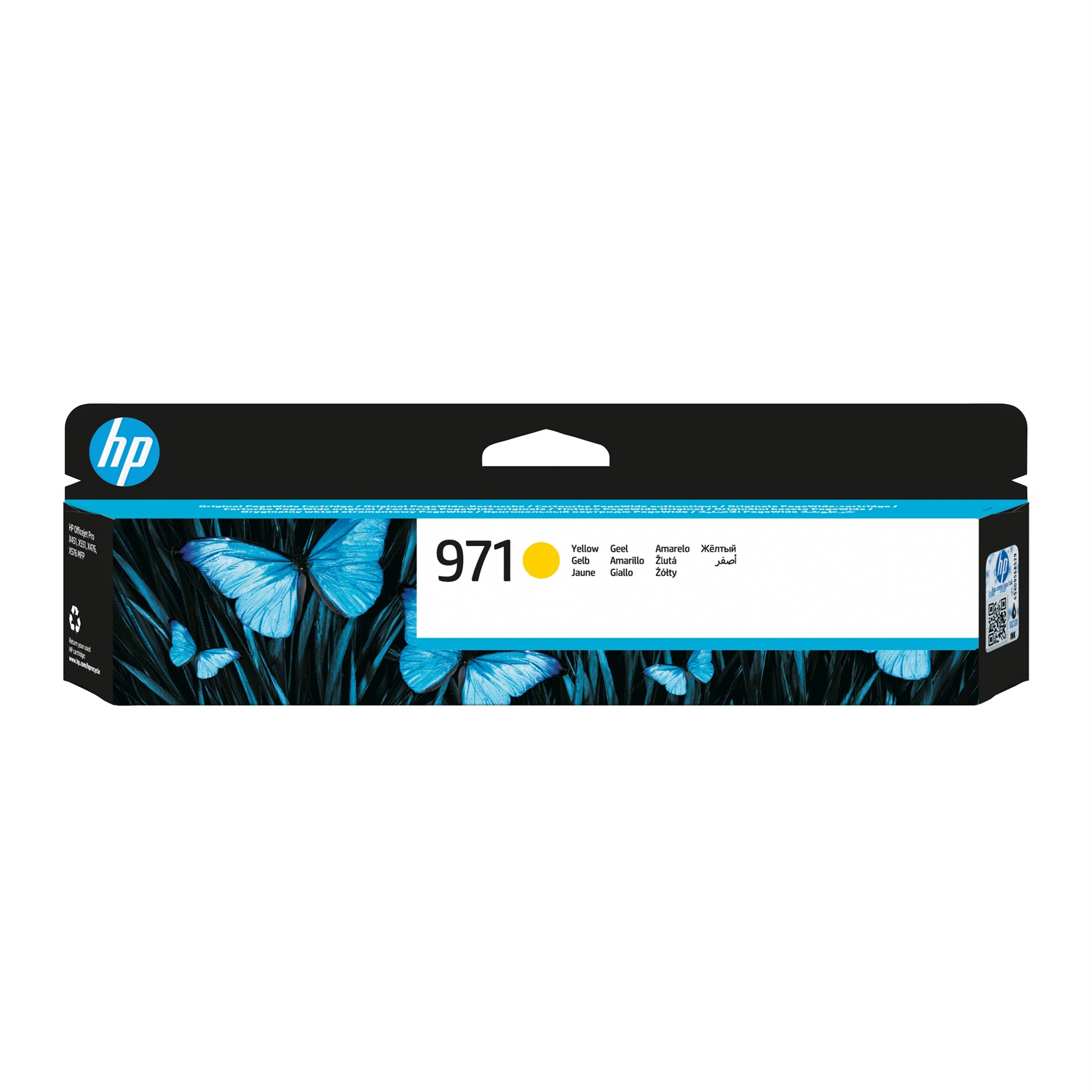 HP Cartuccia originale inchiostro giallo 971 CN624AE - 2500 pagine, 32 ml, compatibile con OfficeJet Pro X451, X476, X551, X576