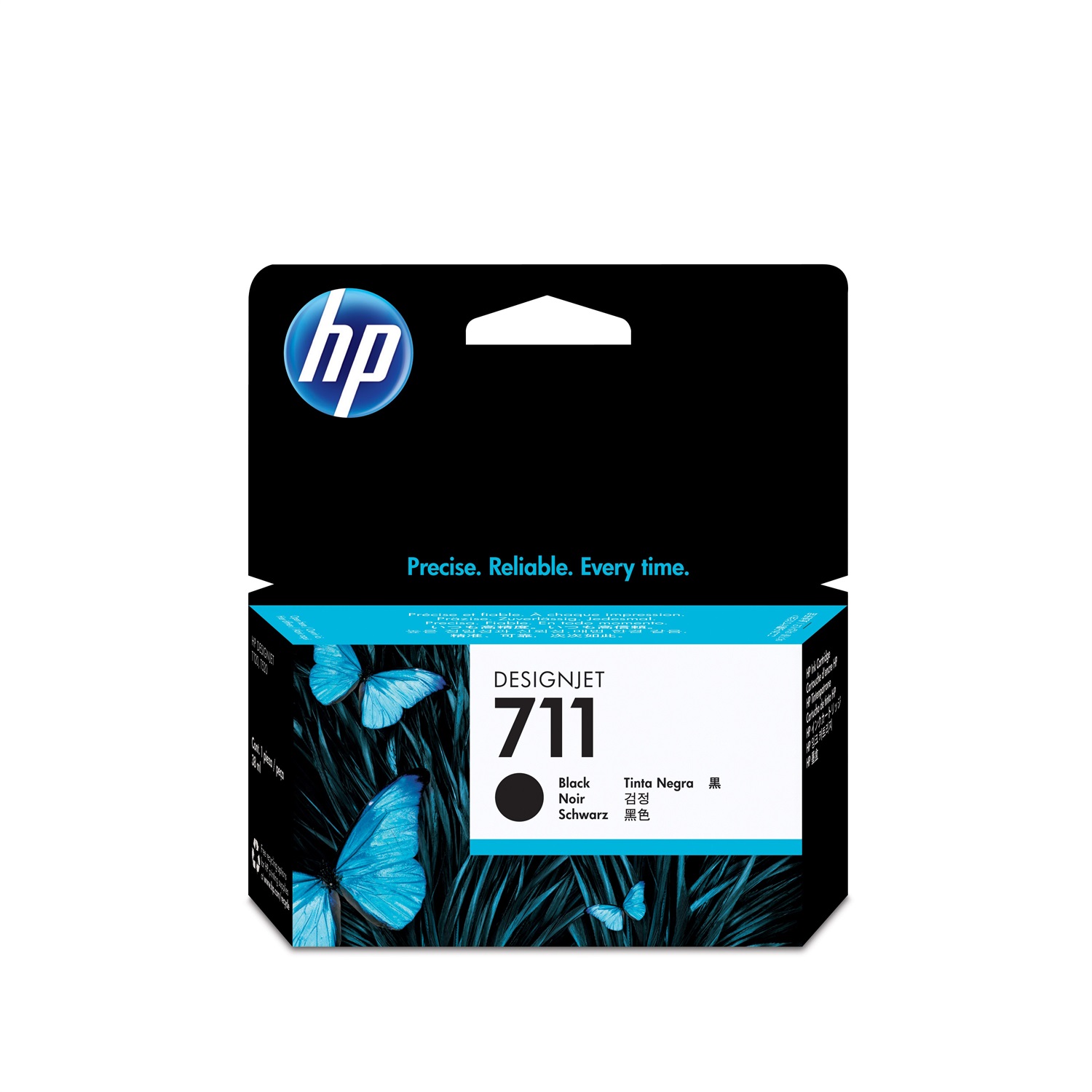 HP Cartuccia inchiostro nero Originale DesignJet 711, 38 ml, Inchiostro a base di pigmento, Compatibile con T120 e T520