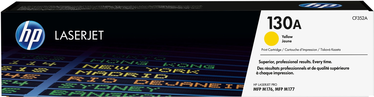 HP Cartuccia Toner Originale Giallo 130A CF352A - Fino a 1000 Pagine per LaserJet Pro MFP M176n e M177fw