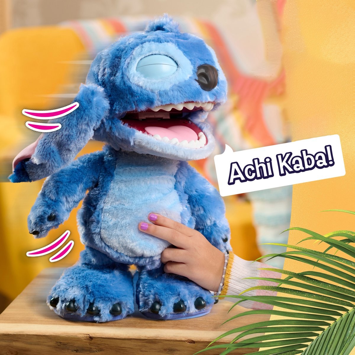 Just Play Peluche Interattivo Disney Ultimate Stitch 43 cm - Oltre 100 Suoni e Reazioni per Bambini dai 3 Anni
