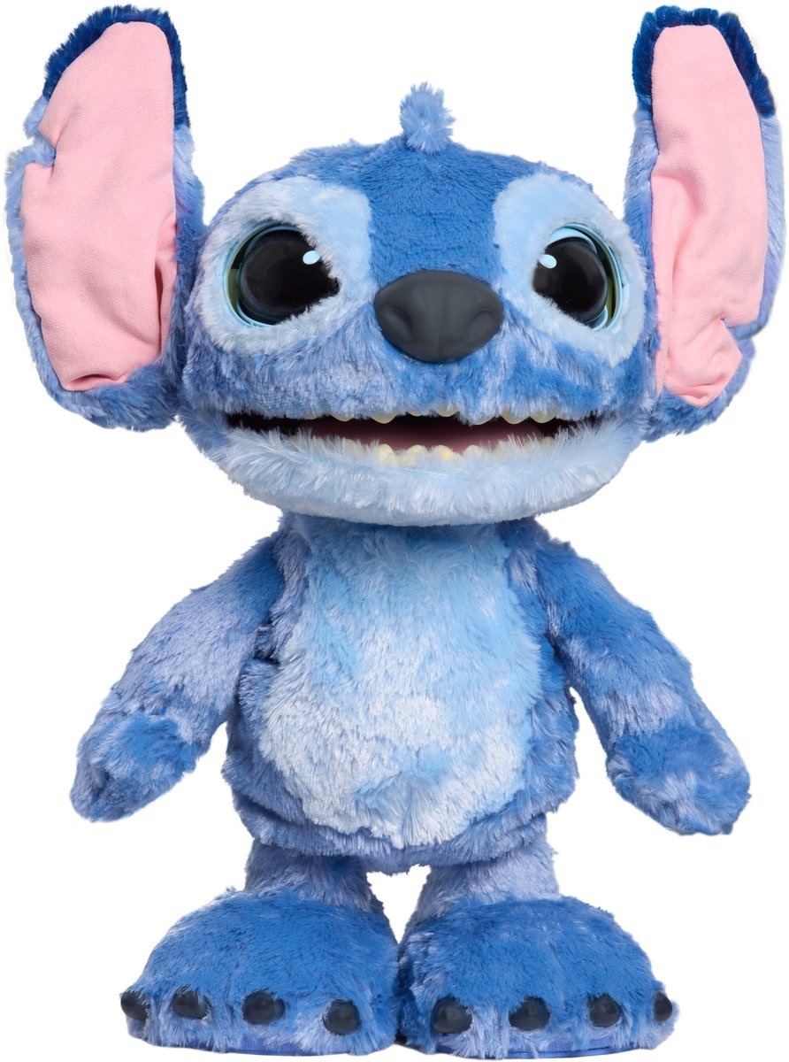 Just Play Peluche Interattivo Disney Ultimate Stitch 43 cm - Oltre 100 Suoni e Reazioni per Bambini dai 3 Anni