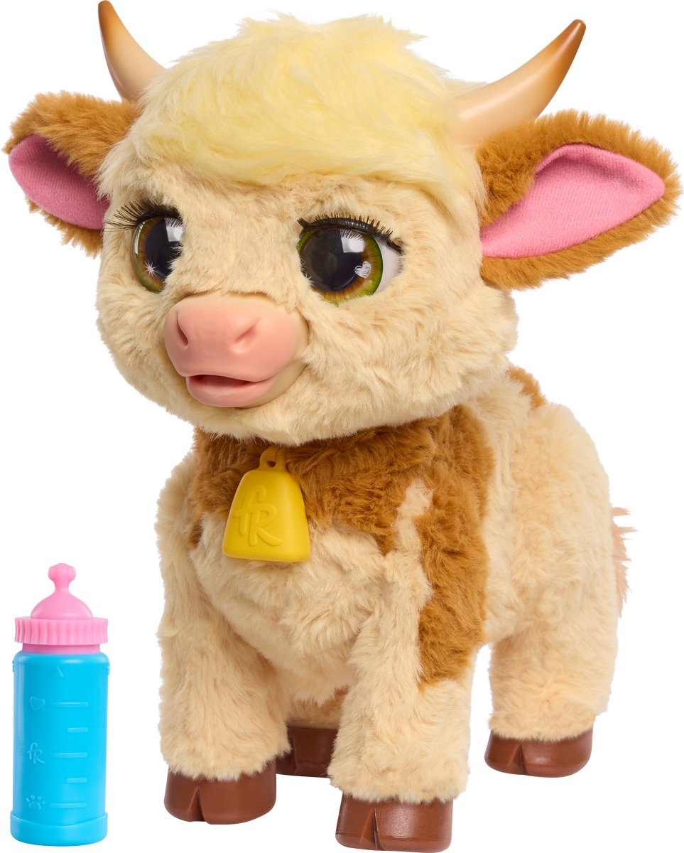 Just Play FurReal Maggie - Mucca Interattiva da 27,9 cm con oltre 50 Suoni e Reazioni, Giocattolo in Peluche per Bambini dai 4 Anni