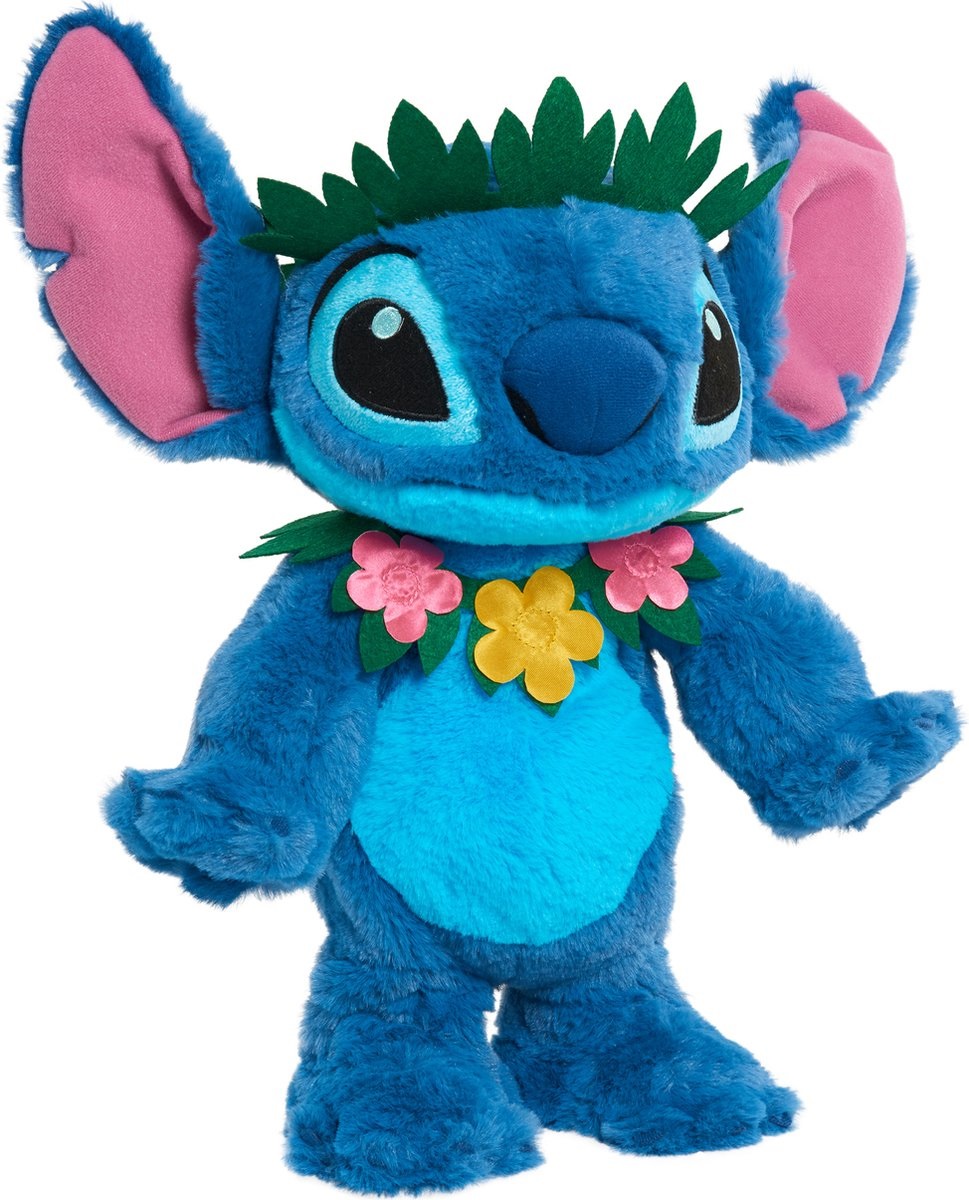 Just Play Peluche Musicale Danzante Lilo & Stitch Stitch 35,6 cm - Giocattolo Blu per Bambini dai 3 Anni