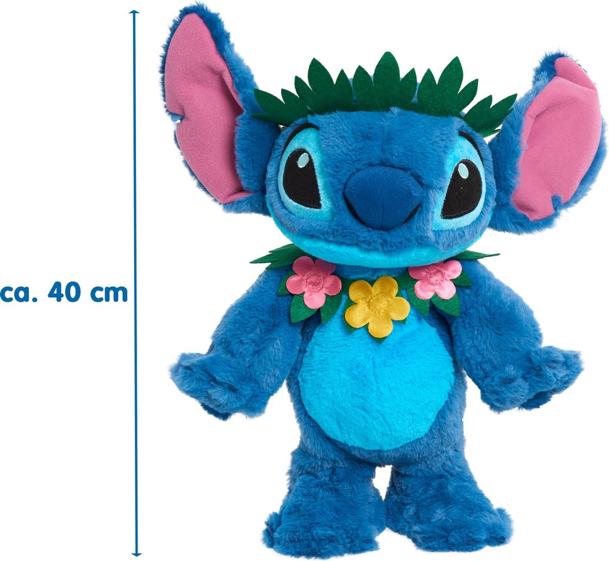 Just Play Peluche Musicale Danzante Lilo & Stitch Stitch 35,6 cm - Giocattolo Blu per Bambini dai 3 Anni