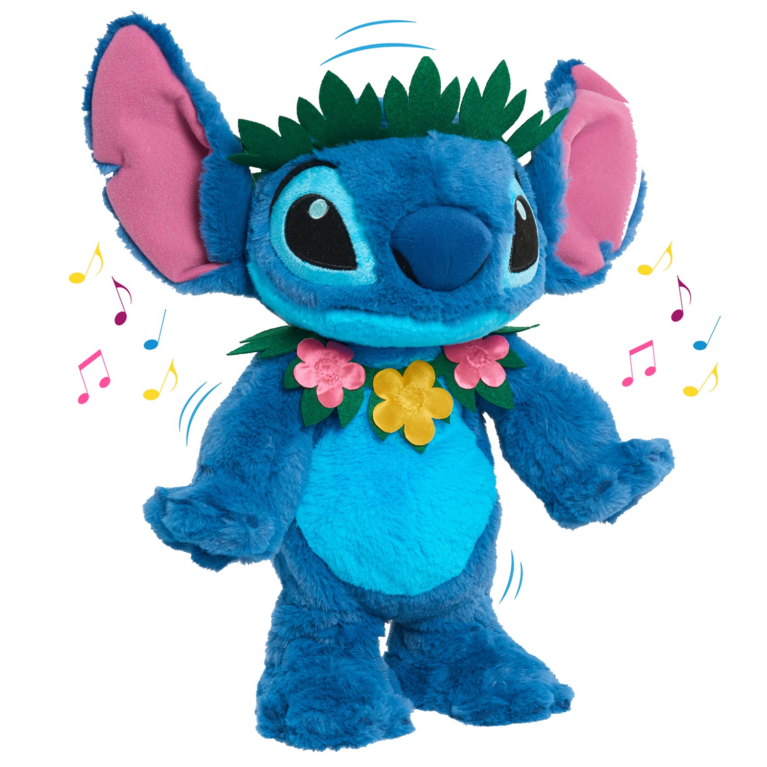 Just Play Peluche Musicale Danzante Lilo & Stitch Stitch 35,6 cm - Giocattolo Blu per Bambini dai 3 Anni