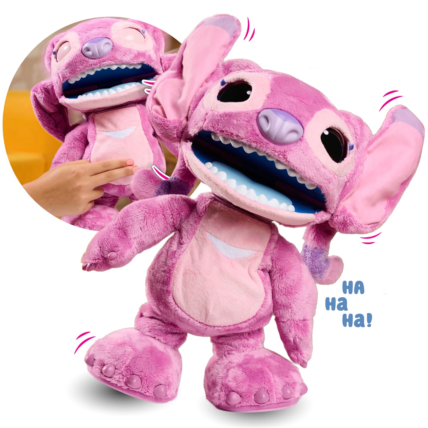 Just Play Peluche Interattivo Disney Ultimate Stitch di Angel - 43 cm, oltre 100 suoni e movimenti realistici per bambini dai 3 anni