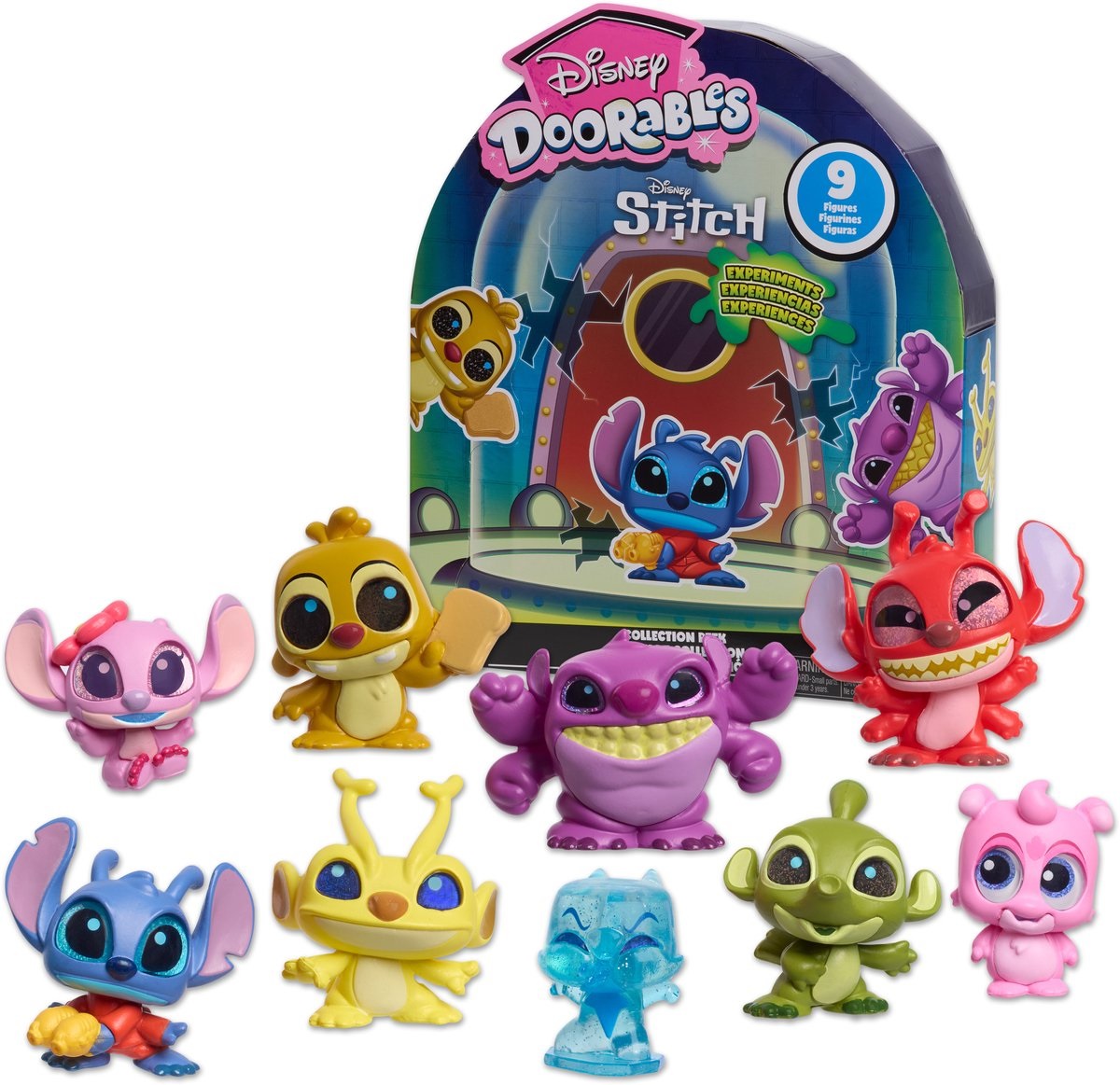Disney Doorables - Collezione Stitch: 9 personaggi da 3,8 cm per bambini dai 5 anni