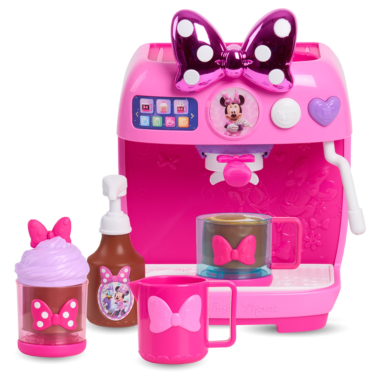 Just Play Set di Gioco Disney Junior Minnie Mouse Rise & Shine Bowrista con Macchinetta del Caffè e Accessori per Bambini dai 3 Anni