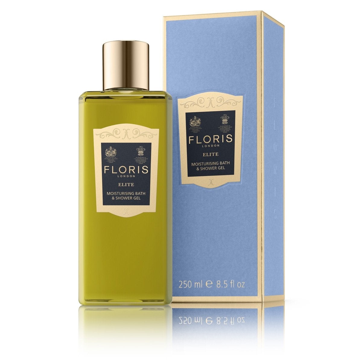 Floris Elite Gel Doccia e Bagno 250 ml - Fragranza Fresca e Legnosa con Olio d'Oliva