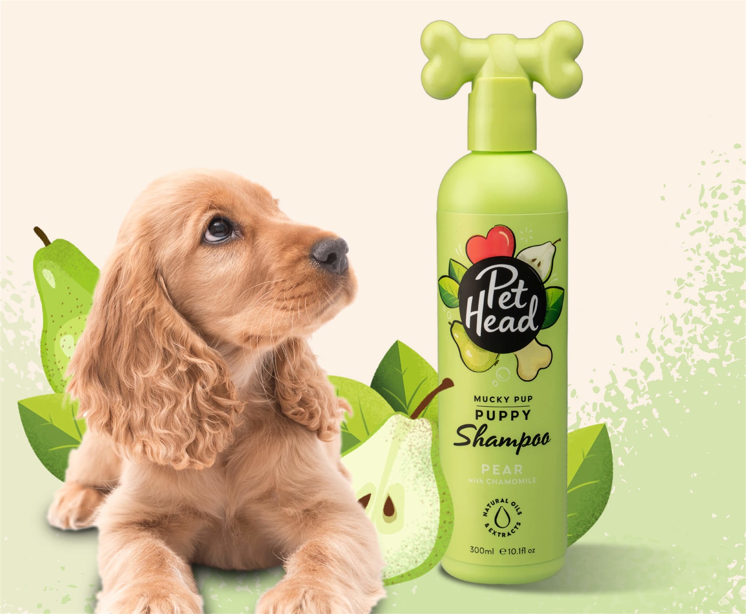 Company of Animals Pet Head Shampoo Mucky Pup 300 ml - Profumo di Pera, Ingredienti Naturali e Vegani, Formula Delicata per Cuccioli