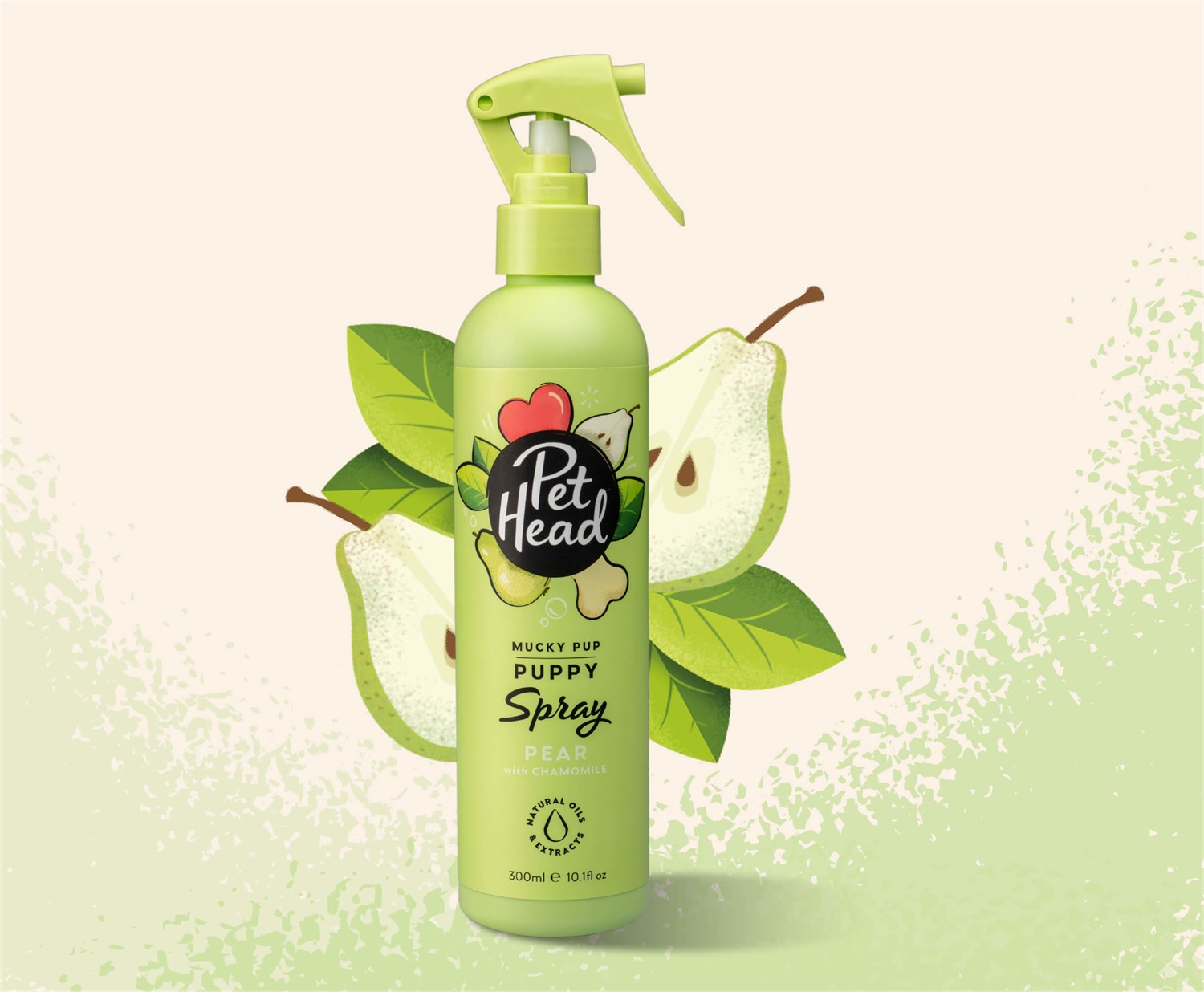Pet Head Spray deodorante Mucky Puppy 300 ml - Profumo di Pera, Ingredienti Naturali e Vegani, Formula Delicata per Cuccioli