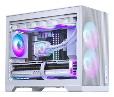 Phanteks XT M3 - Case da Gaming Micro-ATX Compatto con Mesh ad Alte Prestazioni, Finestra in Vetro Temperato e 3 Ventole D-RGB da 120 mm, Bianco