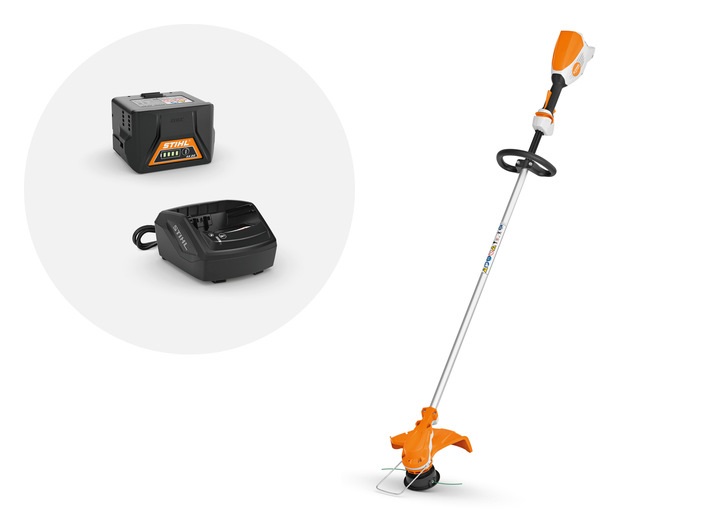 Stihl FSA 60 R - Decespugliatore a batteria 36V con batteria AK 20 e caricabatteria AL 101, diametro di taglio 350 mm, impugnatura ergonomica