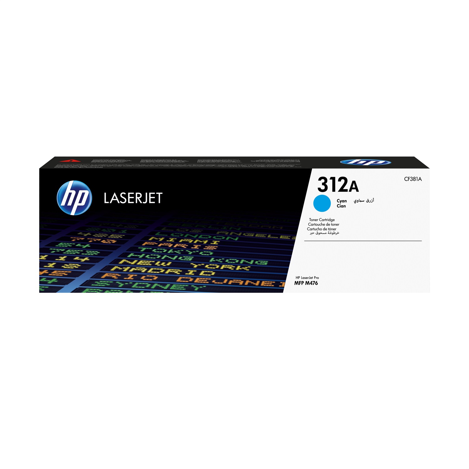 HP Cartuccia Toner Ciano CF381A 312A - 2700 Pagine - Compatibile con LaserJet Pro M476DN/DW/NW
