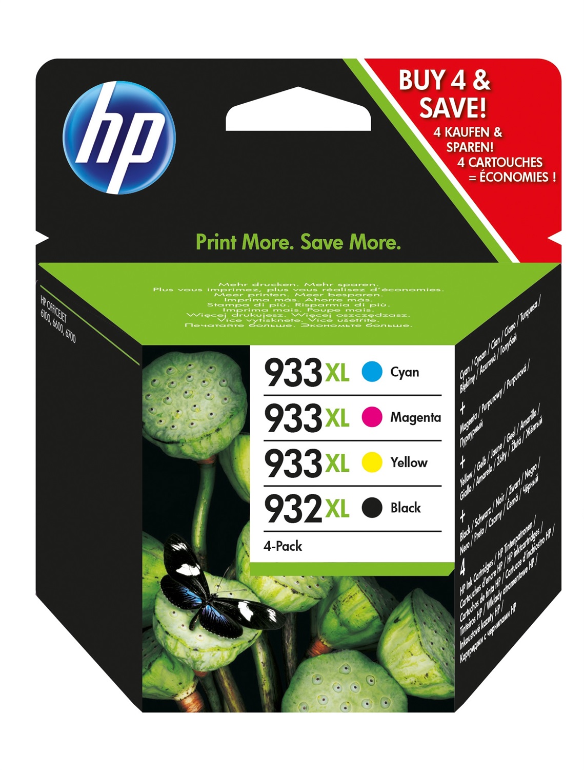 HP C2P42AE Cartucce d'Inchiostro Originali 4-Pack - Nero, Ciano, Magenta, Giallo - Elevata Resa (XL)