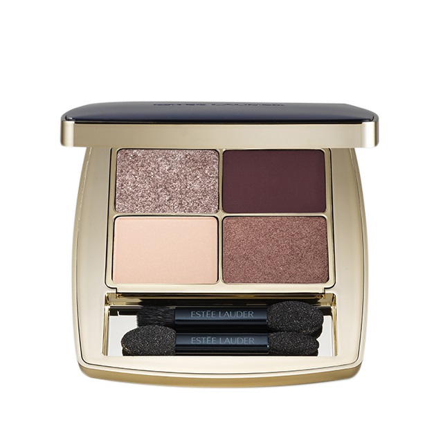 Estée Lauder Pure Color Envy Luxe EyeShadow Quad 03 Aubergine Dream - Palette con 4 Ombretti, Finish Opaco, Metallico e Satinato, 6g