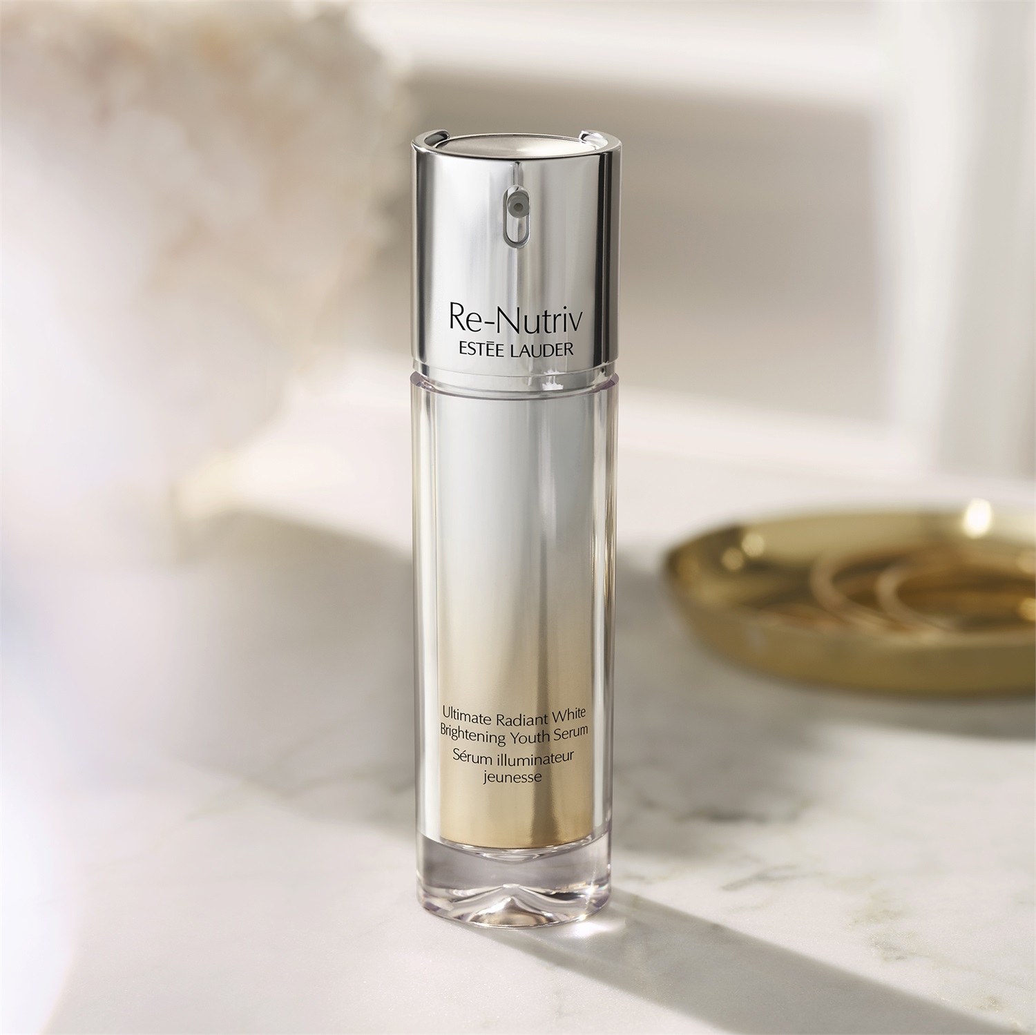 Estée Lauder Re-Nutriv Ultimate Radiant White Brightening Youth Serum 30ml - Siero Illuminante Anti-Età con Tuberosa Bianca