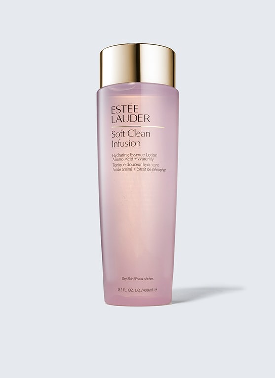 Estée Lauder Soft Clean Infusion Hydrating Essence Lotion 400 ml - Lozione Tonificante Idratante con Aminoacidi ed Estratto di Fiori di Giglio Acquatico per Pelli Secche