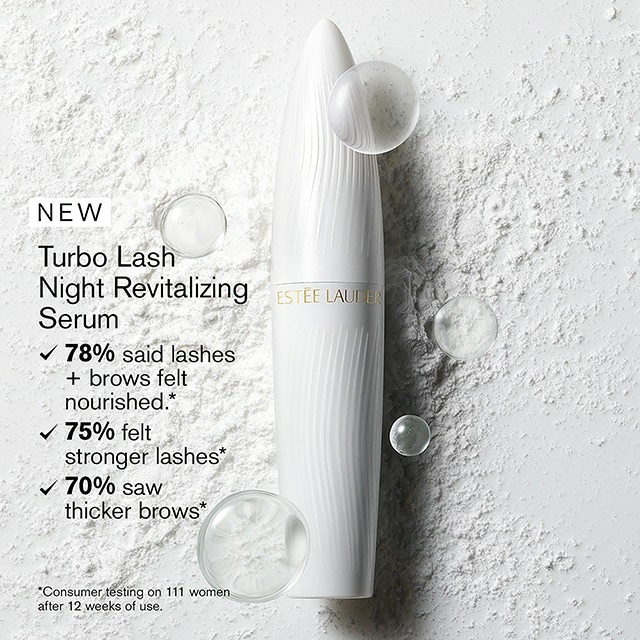 Estée Lauder Turbo Lash Night Revitalizing Serum Lash Brow 6ml - Siero Rinforzante per Ciglia e Sopracciglia con 16 Aminoacidi e Proteine del Riso