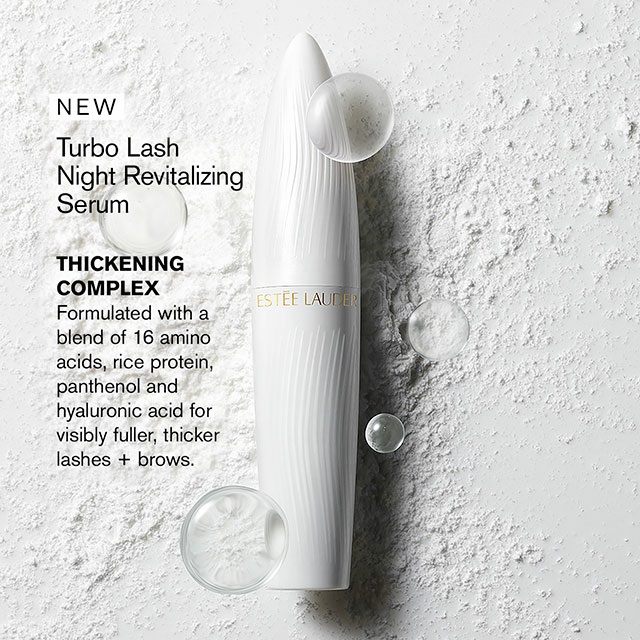 Estée Lauder Turbo Lash Night Revitalizing Serum Lash Brow 6ml - Siero Rinforzante per Ciglia e Sopracciglia con 16 Aminoacidi e Proteine del Riso