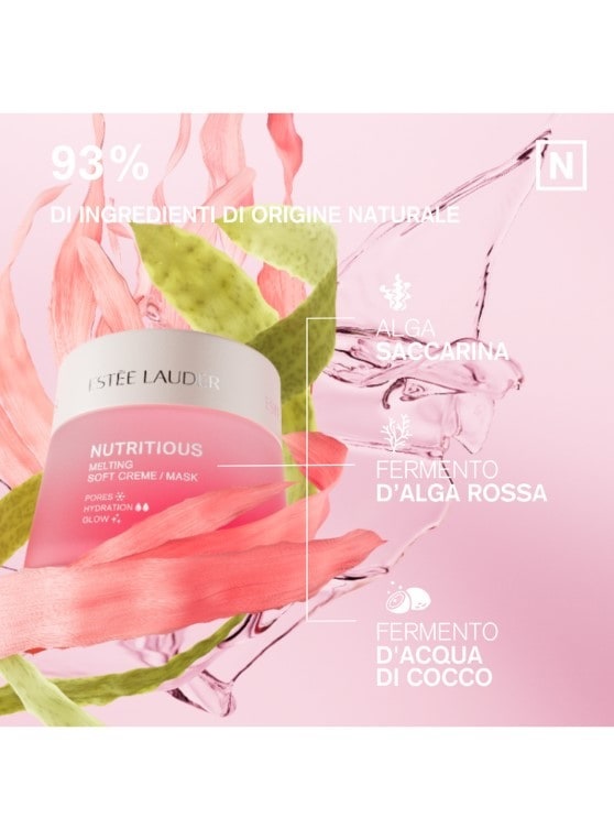 Estée Lauder Nutritious Melting Soft Creme / Mask 50 ml - Crema idratante e maschera 2 in 1 per pelle equilibrata, riduce pori e rossori