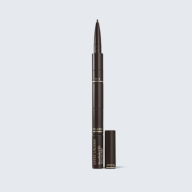 Estée Lauder BrowPerfect 3D All-in-One Styler Multi-Tasker - Blackened Brown 0.07g, Matita, Polvere e Gel per Sopracciglia, Durata 24 Ore, Resistente all'Acqua