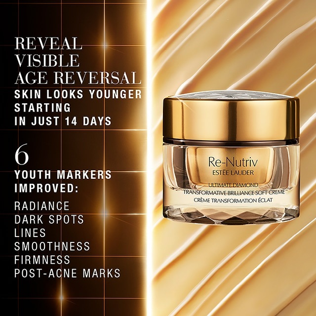 Estée Lauder Re-Nutriv Ultimate Diamond Transformative Brilliance Soft Creme 50ml - Crema anti-età rimpolpante, idratante e levigante per viso e collo