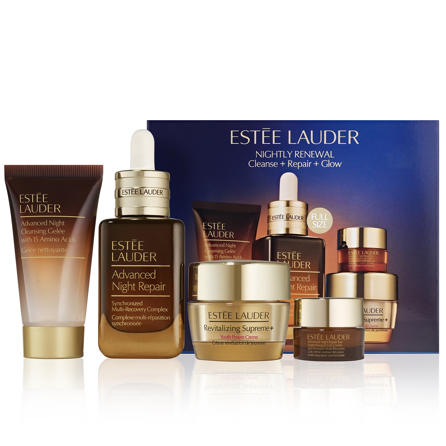 Estée Lauder Advanced Night Repair - Cofanetto Notte con Siero, Detergente e Crema per una Pelle Luminosa e Giovane