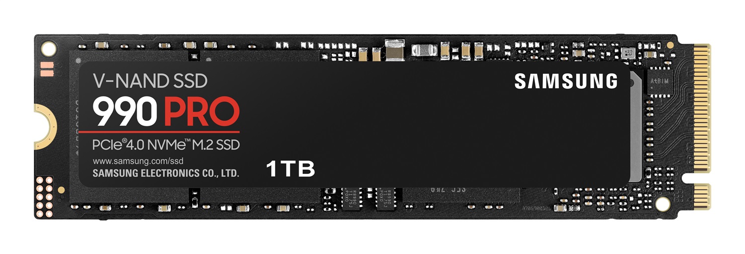 Samsung 990 PRO NVMe M.2 SSD 1TB - Velocità di lettura 7450 MB/s, scrittura 6900 MB/s, PCIe 4.0