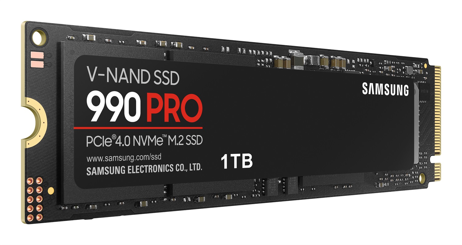 Samsung 990 PRO NVMe M.2 SSD 1TB - Velocità di lettura 7450 MB/s, scrittura 6900 MB/s, PCIe 4.0