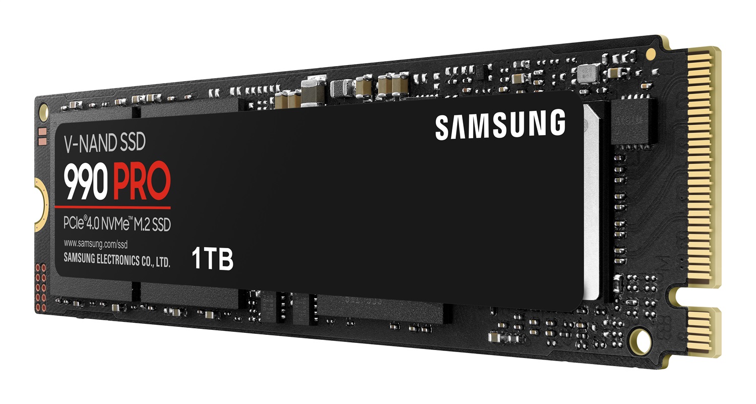 Samsung 990 PRO NVMe M.2 SSD 1TB - Velocità di lettura 7450 MB/s, scrittura 6900 MB/s, PCIe 4.0