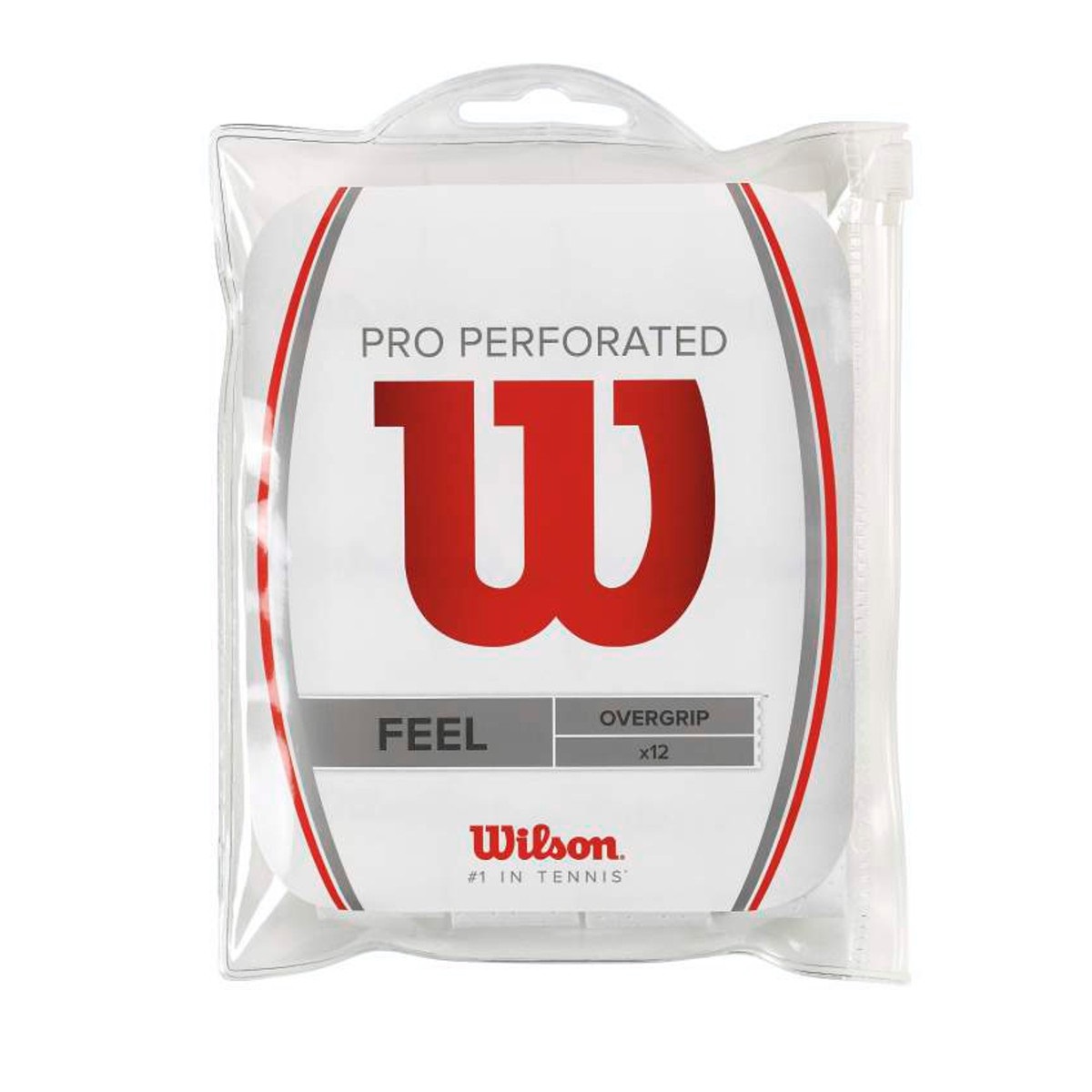 Wilson Pro Overgrip Perforated - Confezione da 12 Pezzi, Bianco