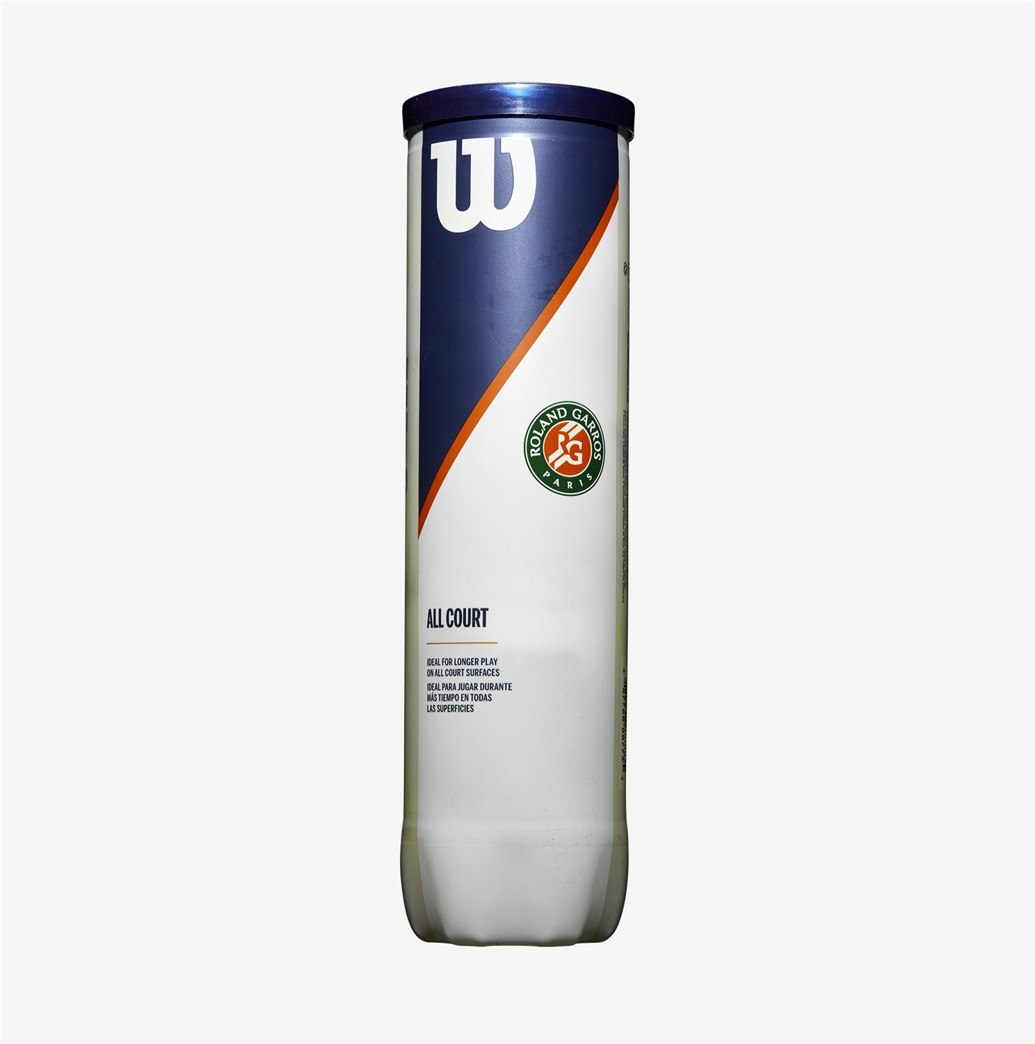 Wilson Roland Garros All Court - Palline da Tennis Ufficiali, Tubo da 4, Adatte a Tutte le Superfici, Feltro Giallo Brillante