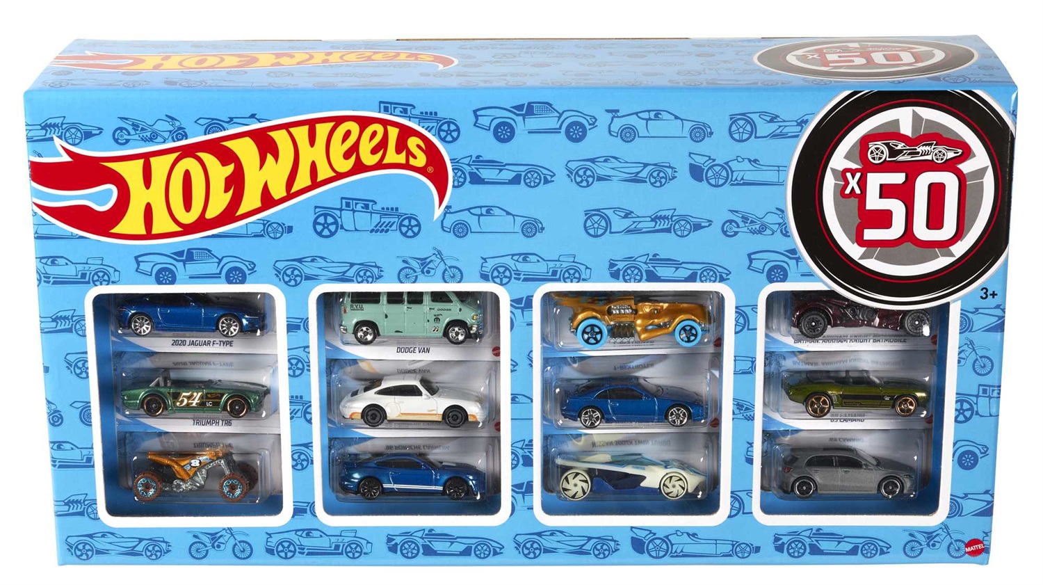 Hot Wheels CGN22 - Set esclusivo da 50 macchinine con decorazioni autentiche, giocattolo per bambini 3
