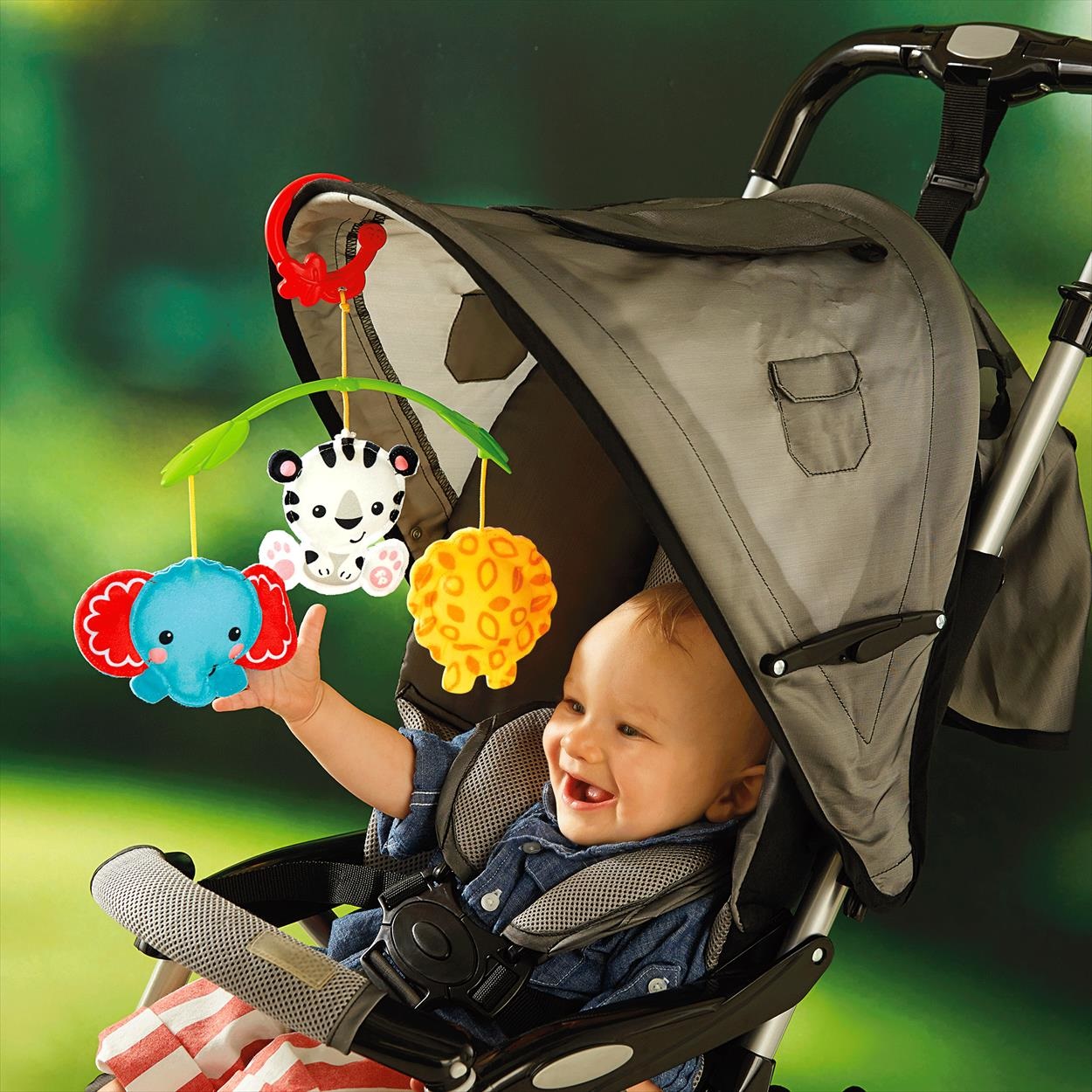 Fisher-Price Giostrina Animali della Foresta 3 in 1 - Carillon da Lettino e Gioco da Passeggino