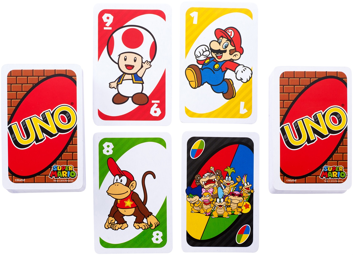 Mattel UNO Super Mario - Gioco di Carte per Famiglie e Bambini, 112 Carte, 2-10 Giocatori, Età 7